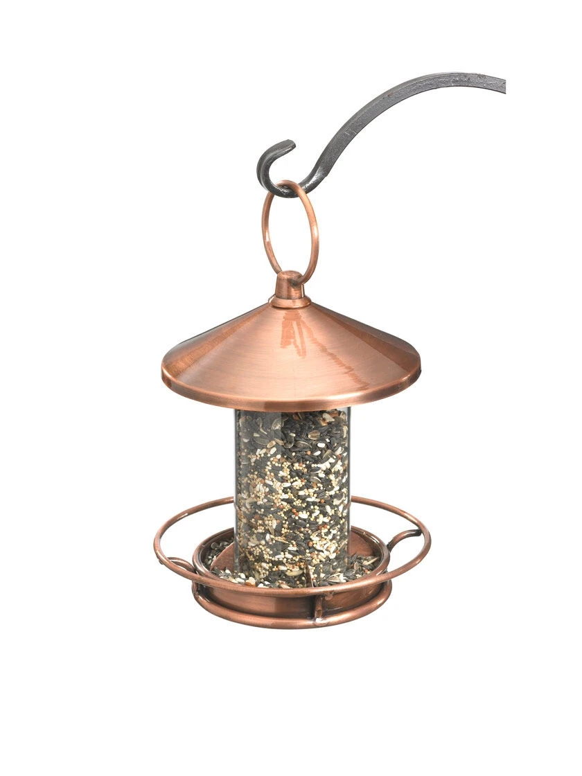Classic Perch Bird Feeder With Copper Finish - Image 3