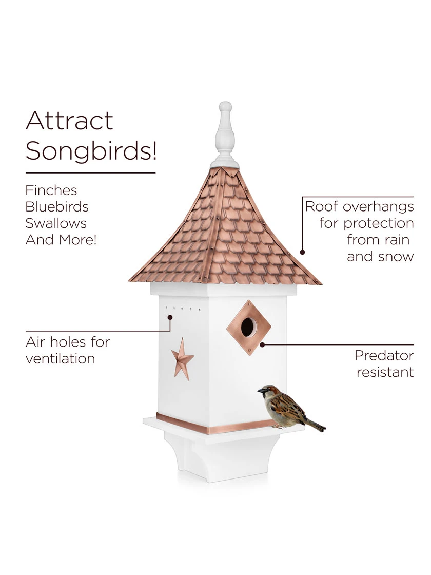 Villa Copper Shingle Bird House - Image 4