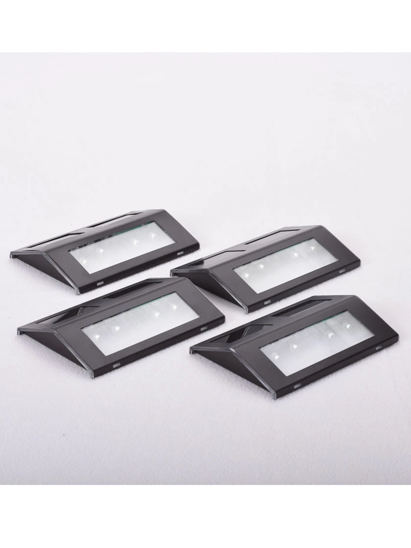 MAXSA® Solar-Powered Metal Deck Light, Set Of 4 - Image 7