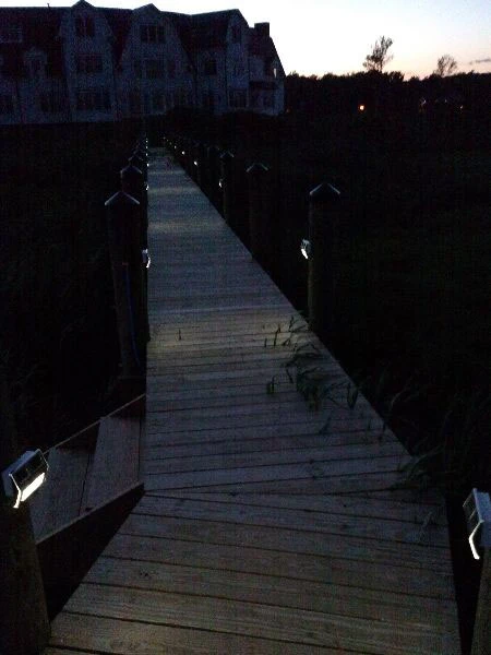 MAXSA® Solar-Powered Metal Deck Light, Set Of 4 - Image 3